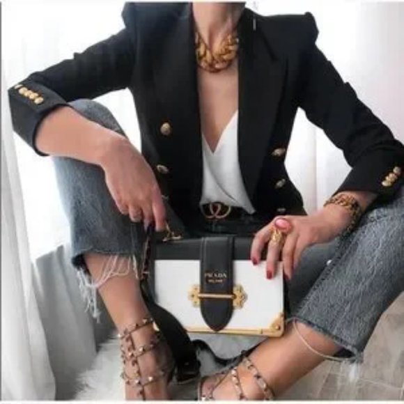 ZARA Double Breasted Blazer Balmain Style - Picture 4 of 8